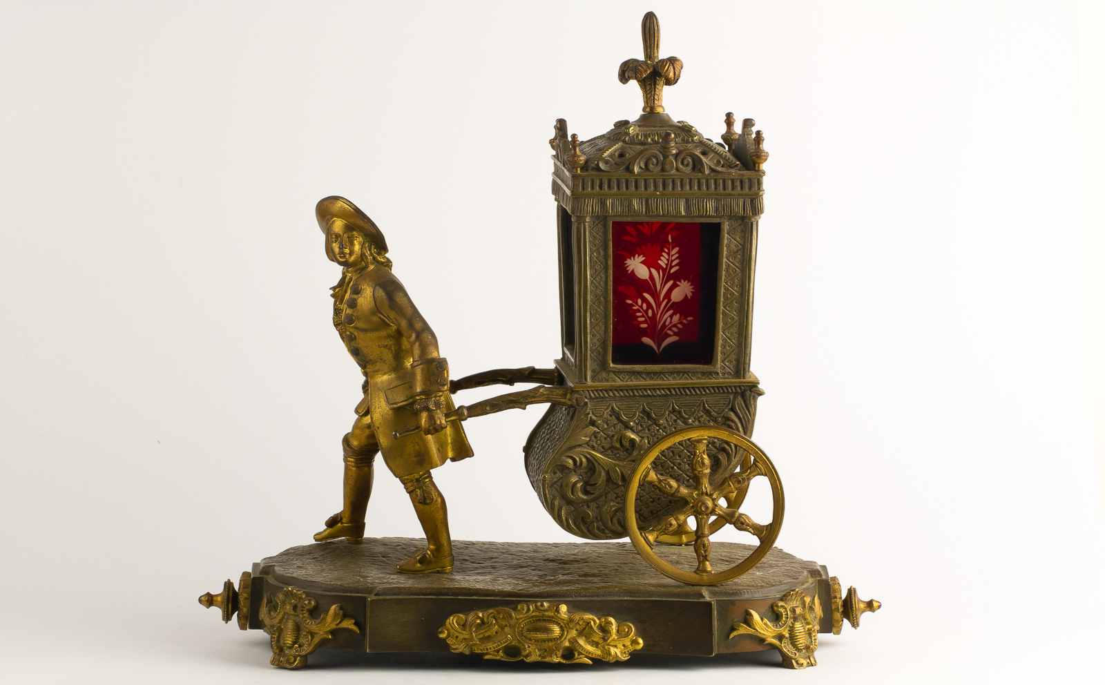 GiltBronzeManPullingChariot-1